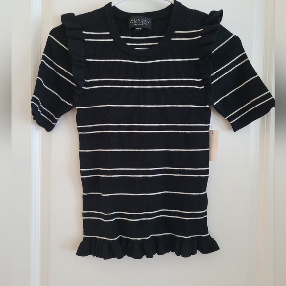 Laundry by Shelli Segal Black Blouse in size small NWT - Picture 1 of 9